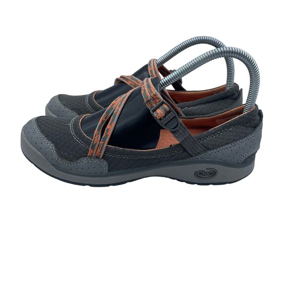 Chaco Mary Jane Strappy Outdoor Closed Toe Shoes Gunmetal Gray Womens 7.5 - Picture 1 of 8